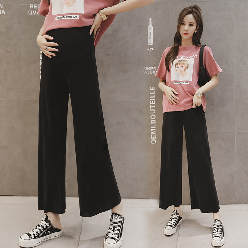2021 Spring Summer Maternity Wide-leg Casual Trousers